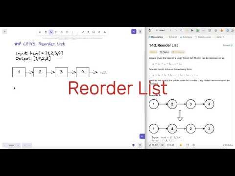 Reorder List - Leetcode 143 - Python