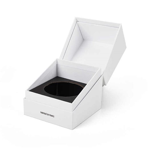 Reusable Custom Debossed Logo Recyclable Paper Insert FSC Certified Scent Lock Design Candle Gift Box