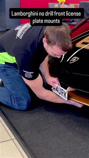 No more trouble, no more holes just a easy way to install a front license plate on a Lamborghini