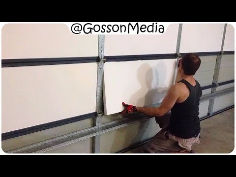 Insulating a Garage Panel Roller Door Part 1 : Adding Polystyrene Foam Sheets