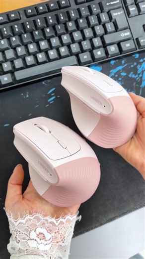 strangest shaped mouse i’ve seen but so comfy!! #computermouse #mouse #setup #computersetup #ergonomicmouse