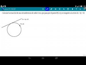 Circunferencia dado el radio y tangente a una recta