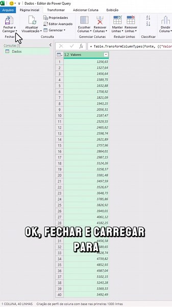 Replace period with comma in decimal places in Excel with Power Query #excelbr #powerquery