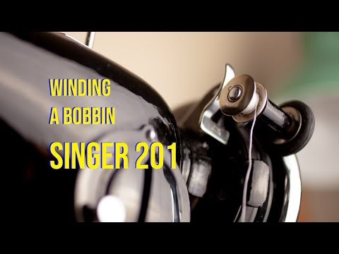 Winding a bobbin: Singer 201