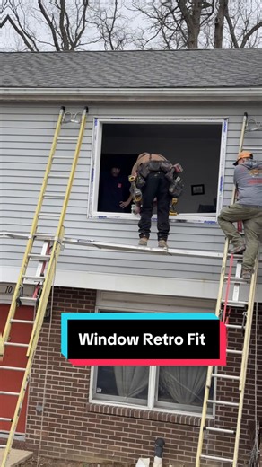 Retrofitting windows is quite the task. The measurements literally come down to 1/2” increaments and boy do they matter!! #windowinstallation #construction #PVC #Trim