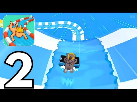 Aquapark.io Gameplay Walkthrough #2 - Water Slide Race (iOS Android)