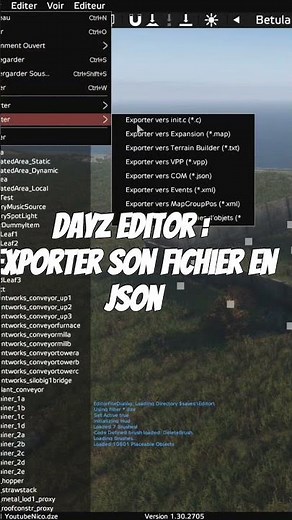 DAYZ - EXPORTER SON MAPPING EN JSON - CONSOLES - PC