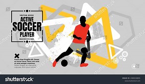 Football Soccer Player Man Action Vector Stock Vector (Royalty Free) 2300216855 | Shutterstock