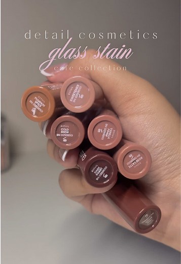 Detail Cosmetics' Glass Stain Café Collection Swatches