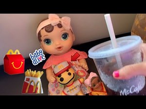 Baby alive Zoe Lunch time Routine at McDonald’s