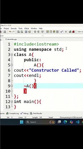 Constructor & Destructor in C++ | Object Creation & Cleanup Demo | Constructor vs Destructor |