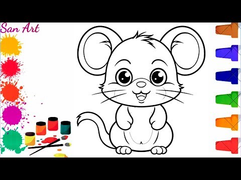 How to draw a cute mouse | step by step