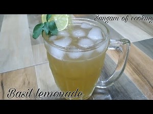 Homemade Basil Lemonade with fresh Basil & Lemons | Sangam of cooking |