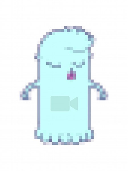 pixelize effect animation of cartoon cute ghost Stock Video Footage - Alamy