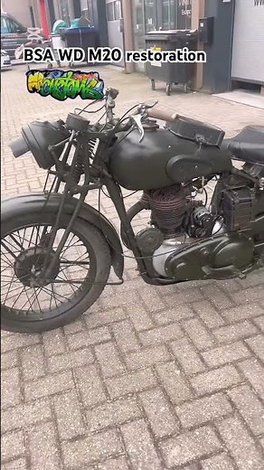 BSA WD M20 first run after restoration #bsamotorcycles #motorcyclerestoration