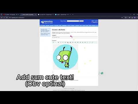 How To Add An Image To SpaceHey! (bulletin/blog)