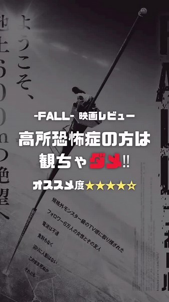 映画レビュー『FALL』を紹介‼︎🎬 #映画 #映画レビュー #映画鑑賞 #洋画 #オススメ #movie #movies