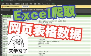 【自用】Excel爬网页数据