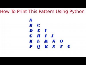 #4 | Print Alphabets and Letters pattern in python | Python Pattern Tutorial in Tamil