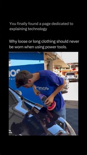 Technology Explained on Instagram: "Follow @explaining.tech to learn everything about technology one post at a time 🧠⚙️ The primary danger of loose clothing around power tools is a phenomenon called mechanical entanglement. High-speed rotating shafts, like those on drill presses, lathes, or even handheld grinders, possess immense torque and rotational inertia. Unlike a human limb, which has a limited range of motion, a machine will continue to pull until the fabric either tears or the motor sta