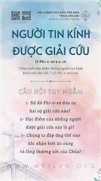 11/7/2026 - Người Tin Kính Được Giải Cứu