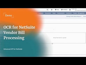 OCR Vendor Bill Creation | Demo | Advanced AP for #NetSuite