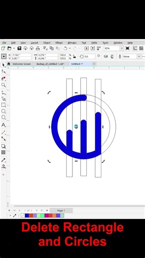 Easy and Fast Logo Design in CorelDRAW #shortvideo #coreldraw #viral #tutorial