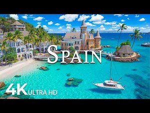 FLYING OVER SPAIN(4K UHD) – Soothing Music Along With Beautiful Nature Video - 4K Video ULTRA HD