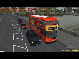 Omsi 2 tour (1788) London bus 87 (partial) Aldwych - Tate Britain / Millbank Millen'M Pier @ NRM