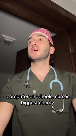 these computers on wheels make me look AMATEUR #nurse #nursing #hospital #funny #nurselife #reels #work #medical #humor #hospitallife #nurses #nursesofinstagram #healthcare #healthcareheroes #working #funnyreelsvideo #comedy #emergency #jokes #medicine #insta | Nurse Stankk