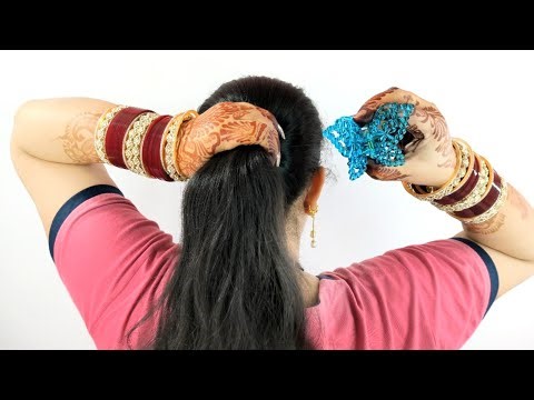 Elegant Clutcher Juda Hairstyle || Perfect Juda Bun For Saree, Party & Wedding Hairstyle #hairstyle