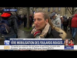 Clémence, référente "foulards rouges" affirme: "le mouvement est apolitique"