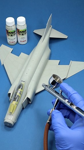 Getting the paint down on the Phantom Phinally! Air intakes were added with no issues, but made sure to pre paint behind them before attaching. I’ve given the whole body work a mottled, faded effect by using a slighting lighter colour and randomly airbrushing into the centre of panels, avoiding panel lines and rivets. This is the first part of the weathering and is crucial to making the paint look “interesting” You can do this before or after the main paint colour (pre/post shading) personally I