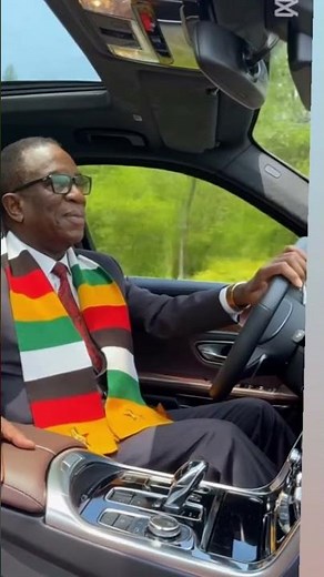 President Mnangagwa driving Zim 1 #Roadto2030