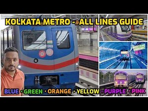 Kolkata Metro Lines 2026 | All Routes & Map Explained | Blue, Green, Orange, Yellow, Purple, Pink