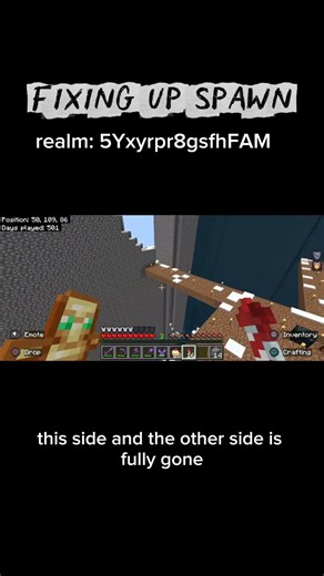 fixing up realm spawn #foryoupage #Minecraft #smp #game #pvp