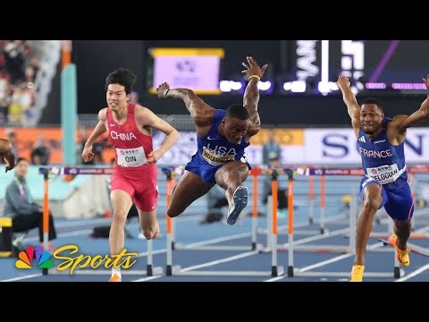 Grant Holloway wins THIRD World Indoor Championships title in 60m hurdles | NBC Sports