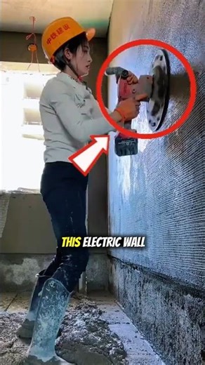 Amazing Electric Wall Plaster Smoothing Machine – Fast Wall Rendering Tool in Action!