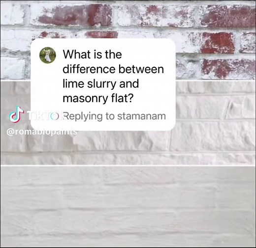 Romabio Masonry Paints provide an array of aesthetic options. They’re all different and it’s just as important to pick the right product as it is to choose the ideal color… TOP: Romabio Classico Limewash is a nostalgic, antique finish. A one coat process easily achieved in 3 Easy Steps. (NOTE: Applying it as an opaque finish is not recommended. It won’t stay opaque because it’s formulated to patina and weather - that’s part of its charm). 🧱 MIDDLE: Romabio Masonry Flat (also available in Masonr