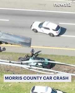 254K views · 616 reactions | Drone 12 captured aerial footage of the scene shortly after the crash occurred. It appeared to be a single-vehicle crash, with first responders on site assisting those involved. https://bit.ly/4naSktL | News 12 New Jersey | Facebook