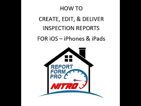 Report Form Pro Nitro Instructions for iPhones & iPads