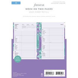 Filofax A5 Floral Week to View 2023 Diary Refill
