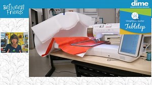 The Weightless Quilter Tabletop isn’t just great for eliminating quilt and hoop drag – it can also help you save materials! Watch as Eileen shows you how she uses her Weightless Quilter to get every inch out of her Sew Any Shape Foam. #TuesdayTip #QuiltingHack #MachineEmbroidery | DIME by OESD