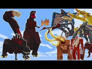 SHIN GODZILLA vs GODZILLA LEGACY OF TITAN | MINECRAFT PE BATTLE