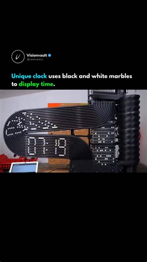 Vision Vault | Pixels made of matter. ⚪⚫ Forget OLED or LCD. This clock uses actual physical objects as pixels. Created by Ivan Miranda, this massive... | Instagram