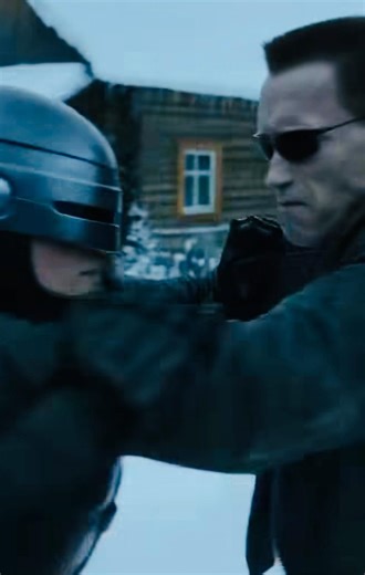 RoboCop vs. The Terminator: The ultimate showdown in the snow! Who do you think will win?