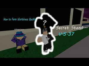 Project Jojo - How to Farm Worthiness Without Dio And With Secret Stand V.5.37