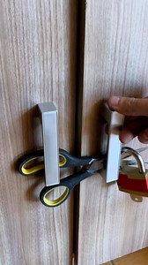 Quick trick to lock your cabinet door Secure lock without drills or special tools #USA #CabinetLock #SmallTownBuild | DIY BUGS | Facebook