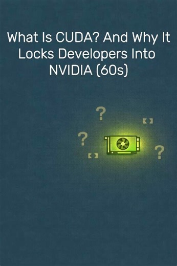 What Is CUDA? And Why It Locks Developers Into NVIDIA (60s) #cuda #nvidia