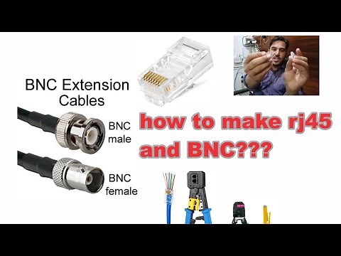 rj45/BNC/ethernet/Rj45 and BNC/rj45 connector/ip camera/how to make rj45 for ip cctv camera?ip cam.